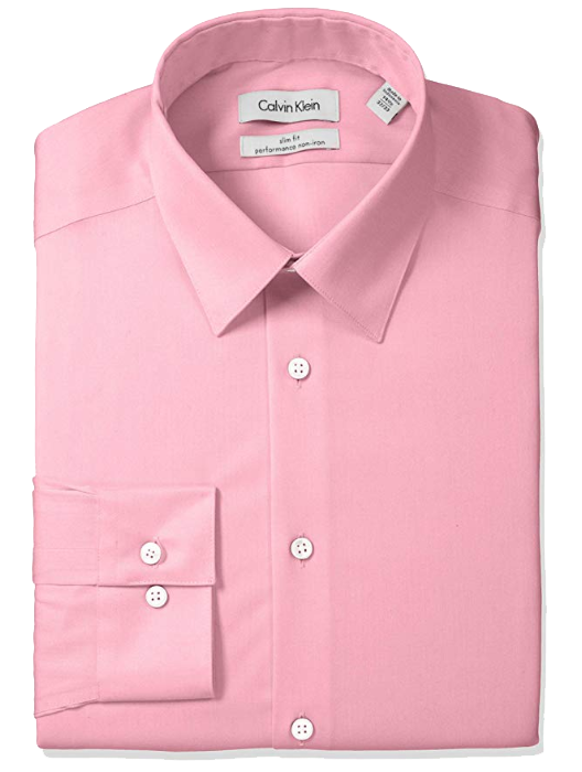 Slim-fit pink shirt by Calvin Klein