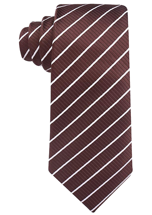 Striped brown with white tie by Scott Allan