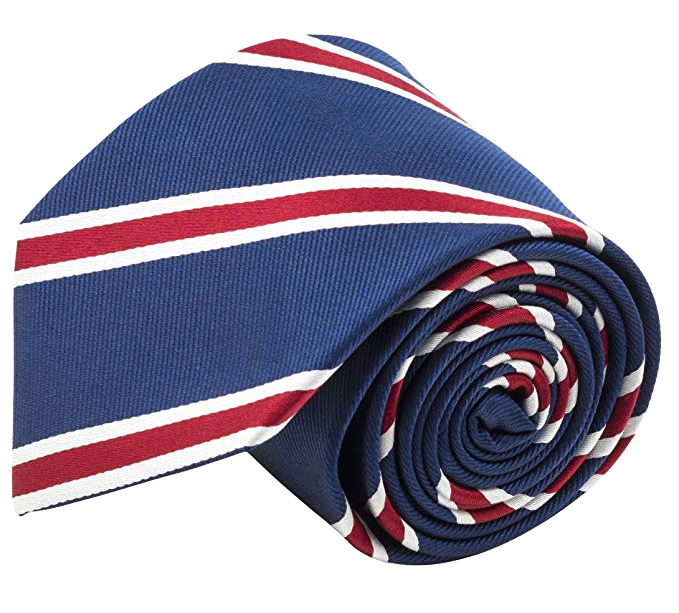 Striped tie: blue color with red stripes by CPH