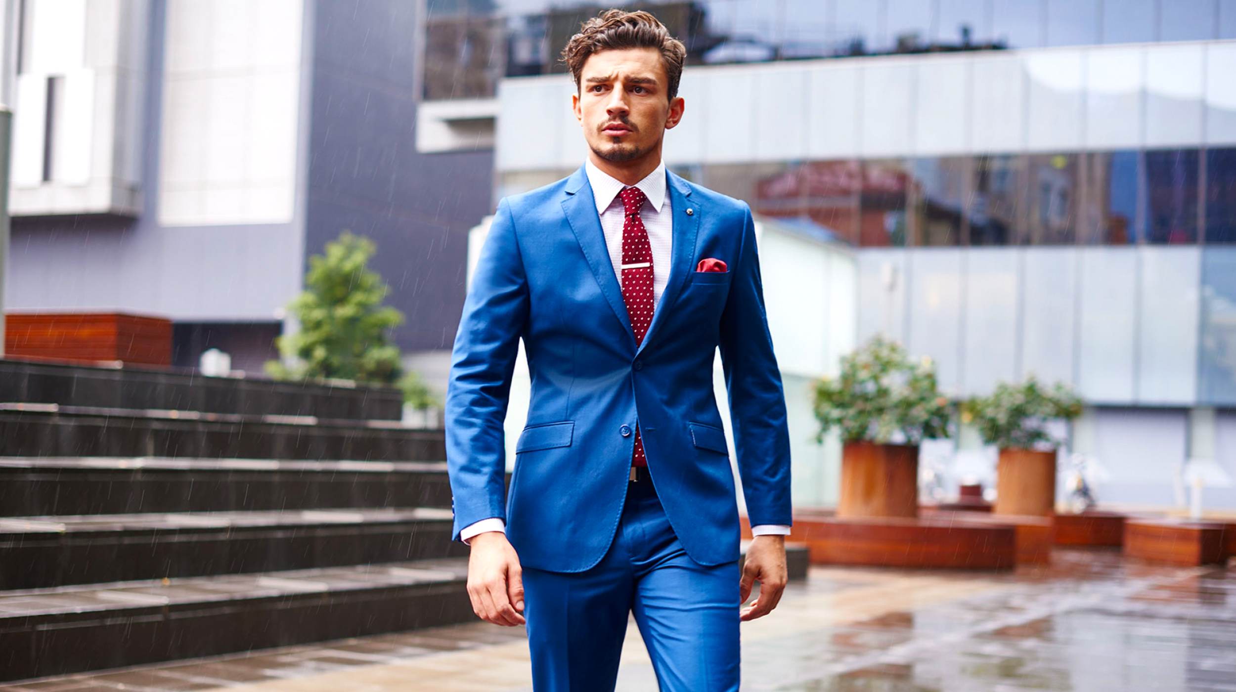 Blue suits color combinations guide with shirt and tie