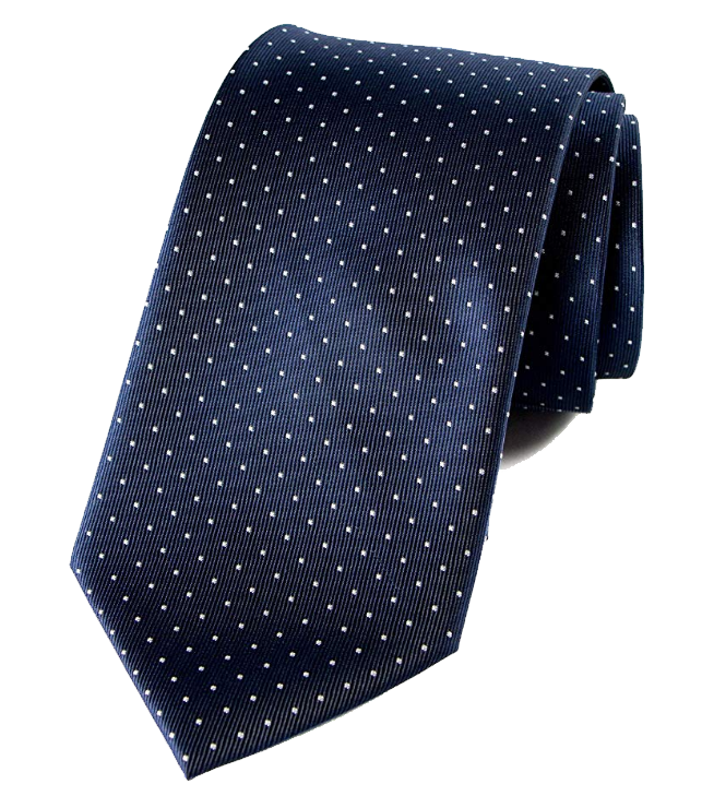 Dotted navy tie with dots by Spring Notion