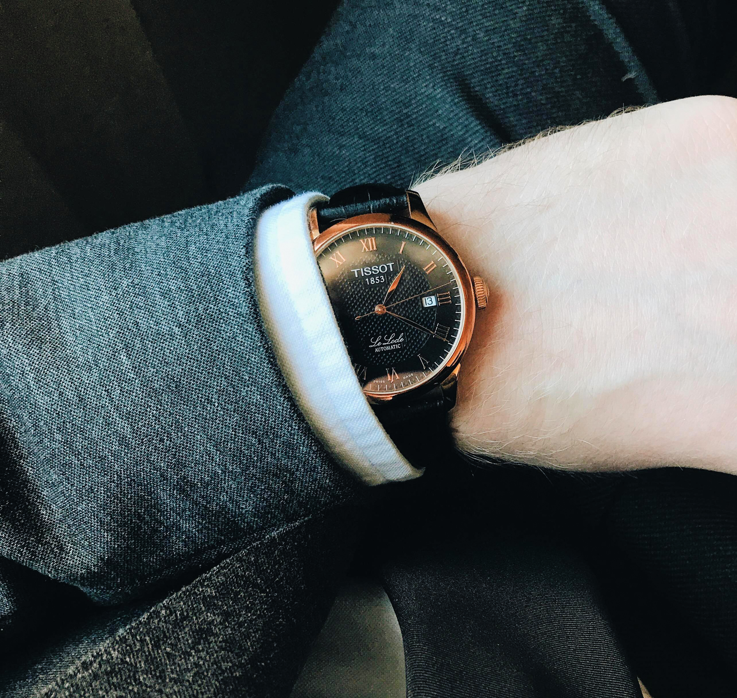 Chrono watch with shirt and suit