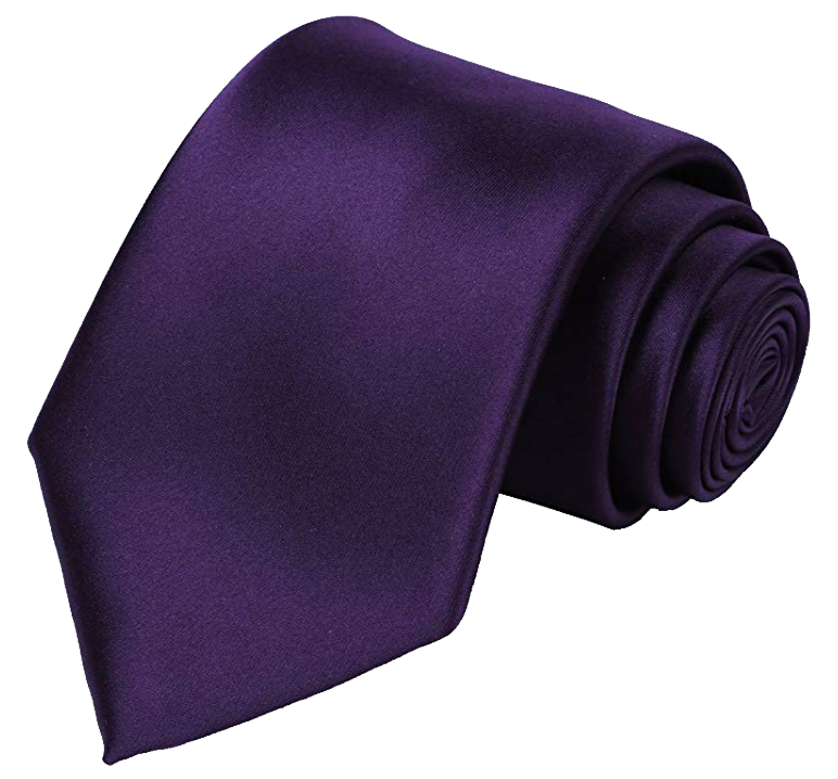 Solid purple tie by Kissties