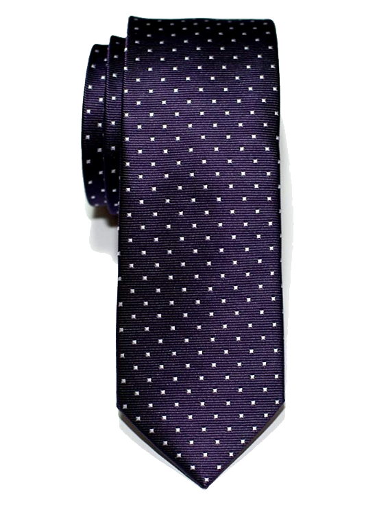 Dotted purple tie with white dots by Retreez