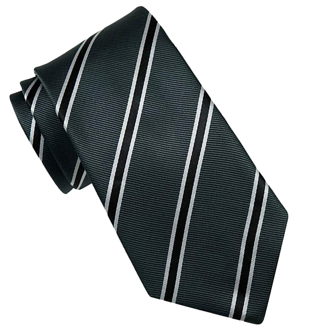 Dark-grey striped tie by Retreez