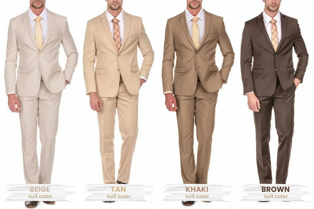 beige vs. tan vs. khaki vs. brown suit