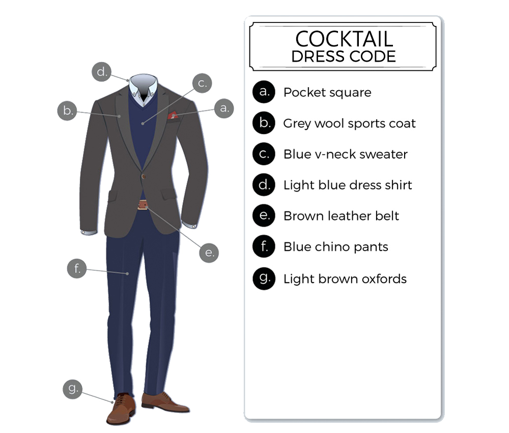 more casual cocktail attire for men