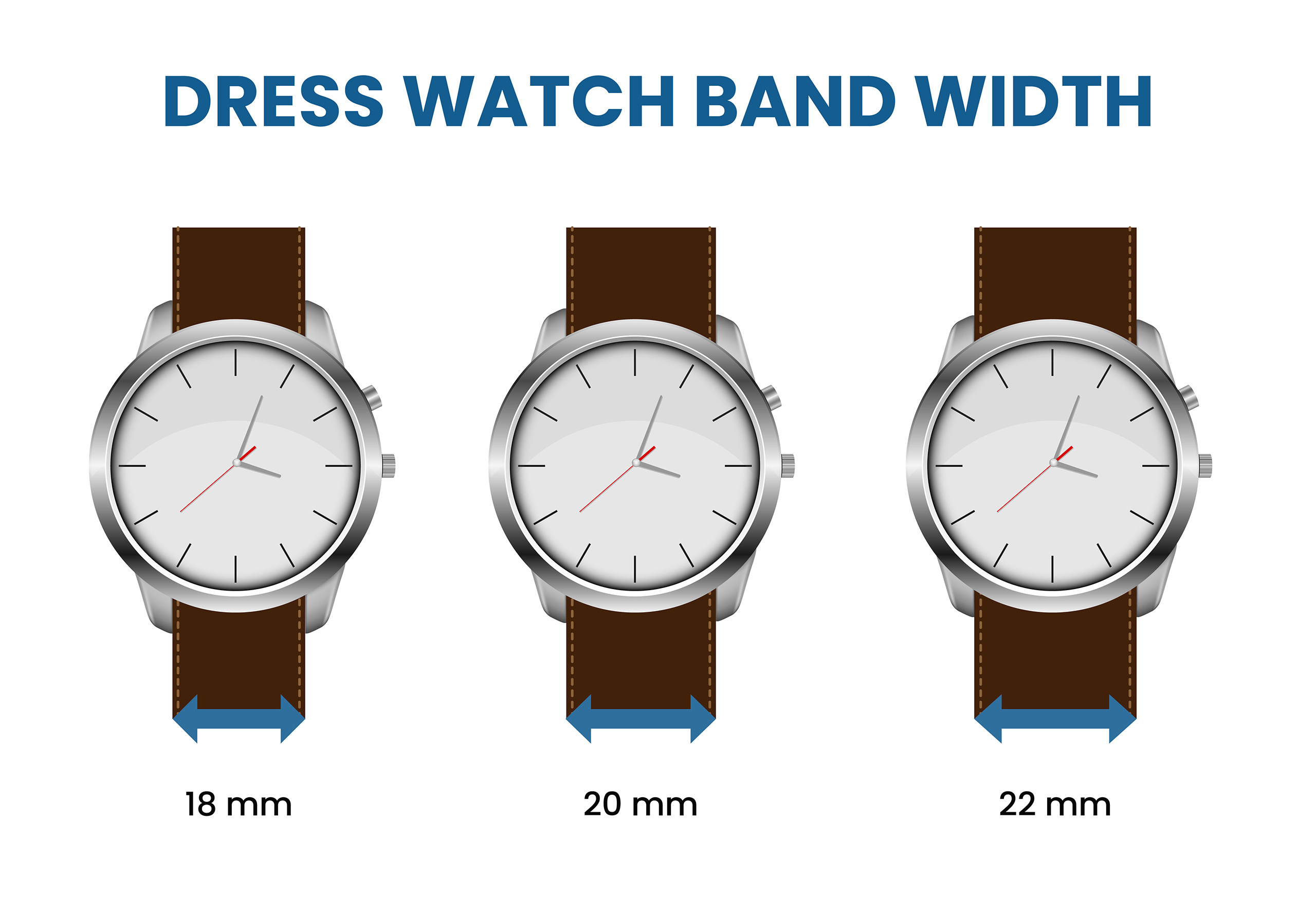 dress watch band width