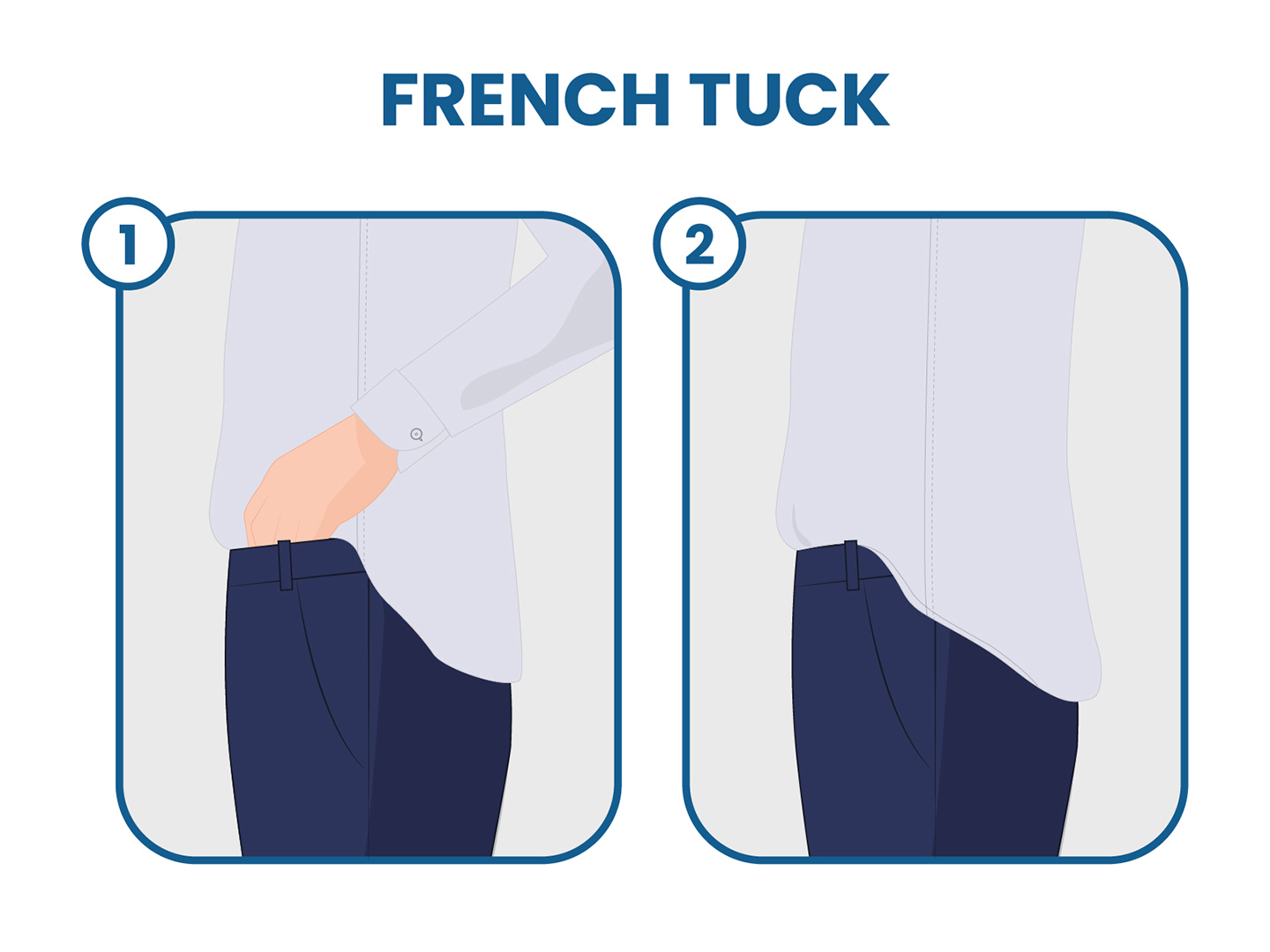 how to do a French shirt tuck