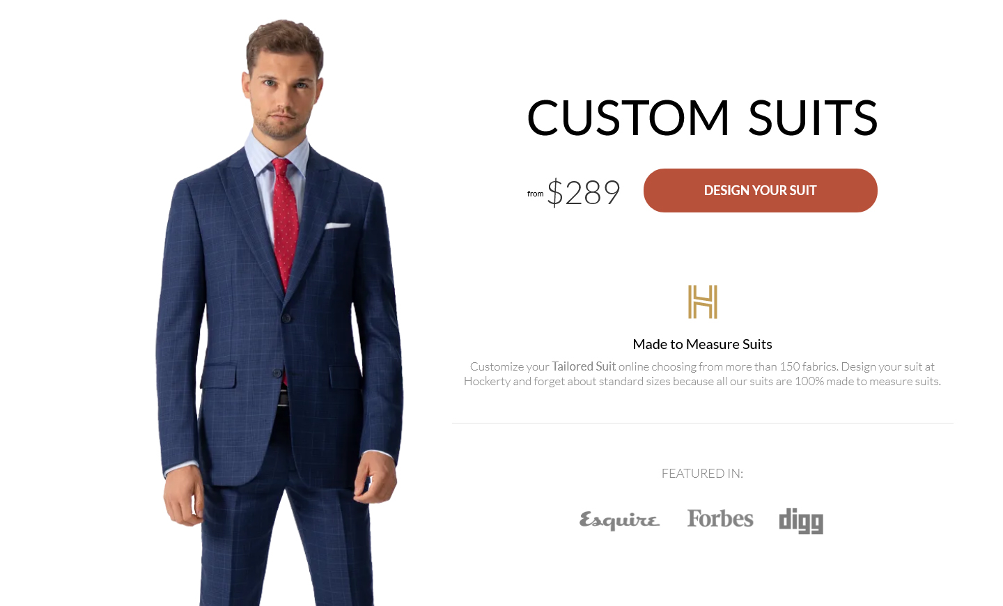 Hockerty suits - 3D designer and online ordering
