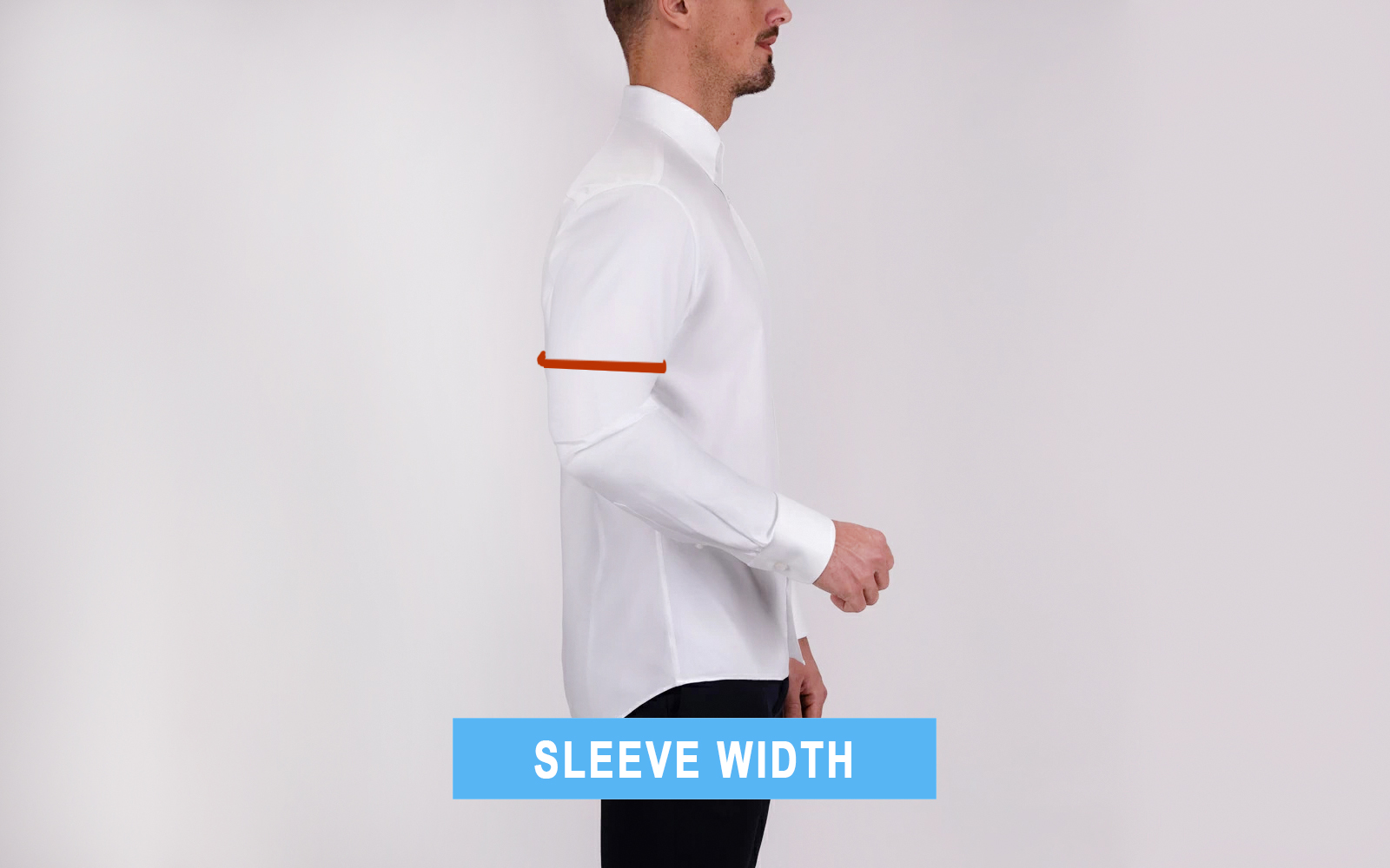 how to measure dress shirt sleeve width