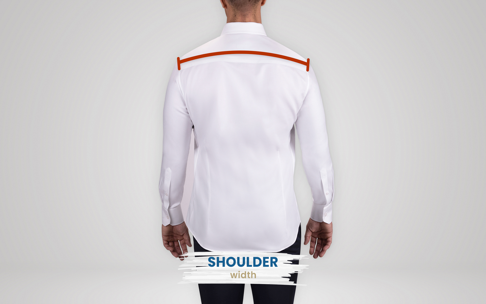 how to measure dress shirt shoulder width