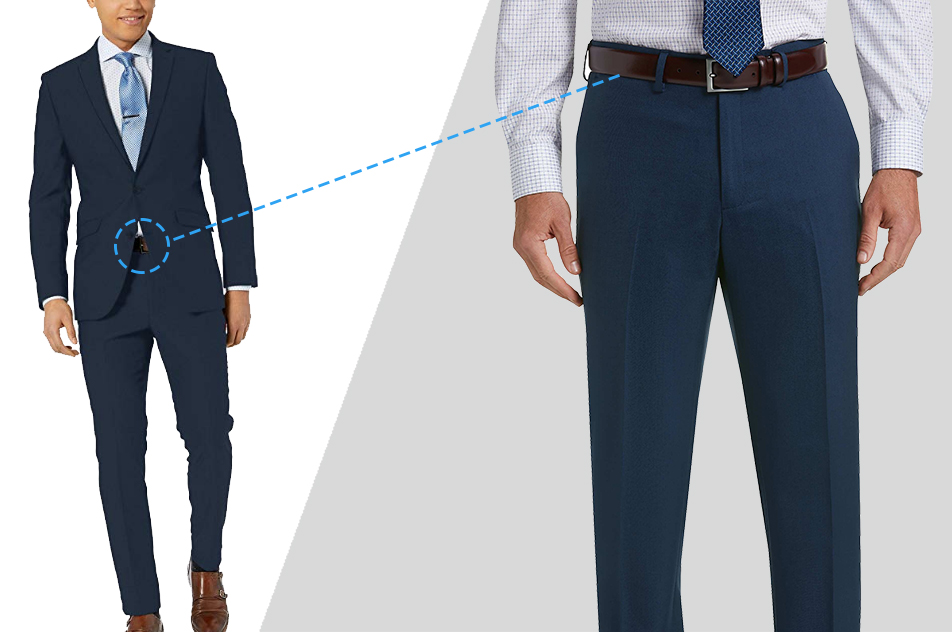 how to wear belt with suit