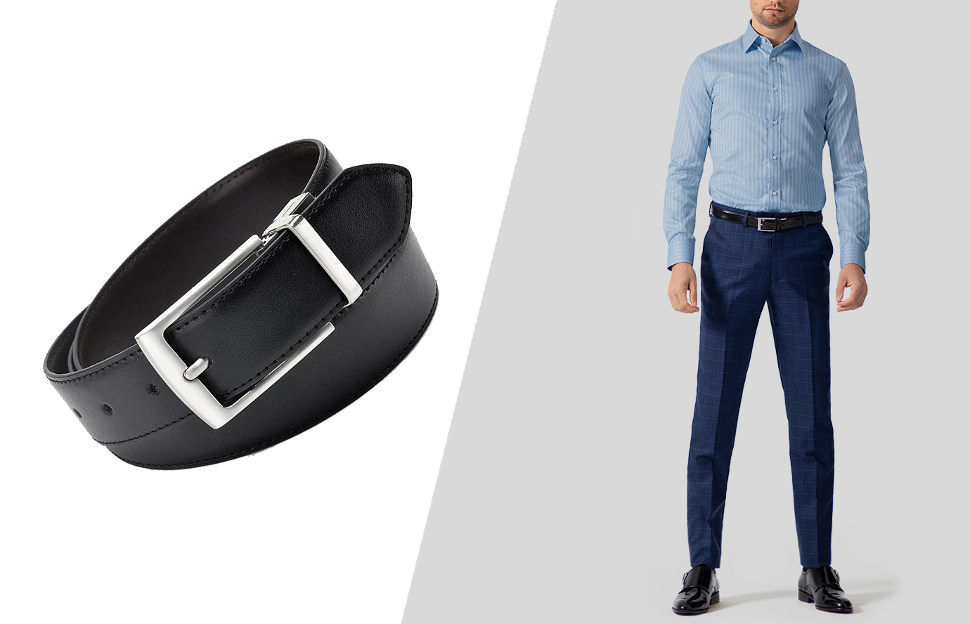 how to wear a formal dress belt with a tucked-in shirt