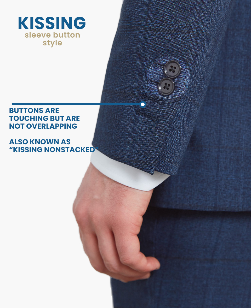 kissing "nonstacked" sleeve button style