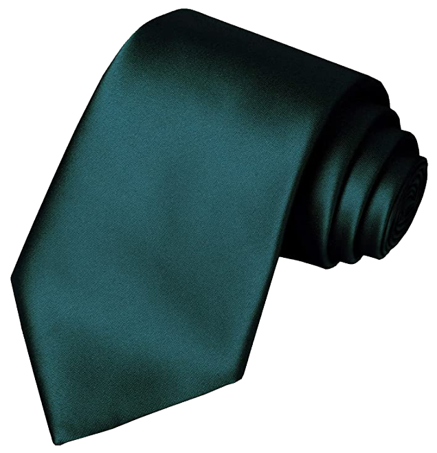 Solid dark green tie by KissTies