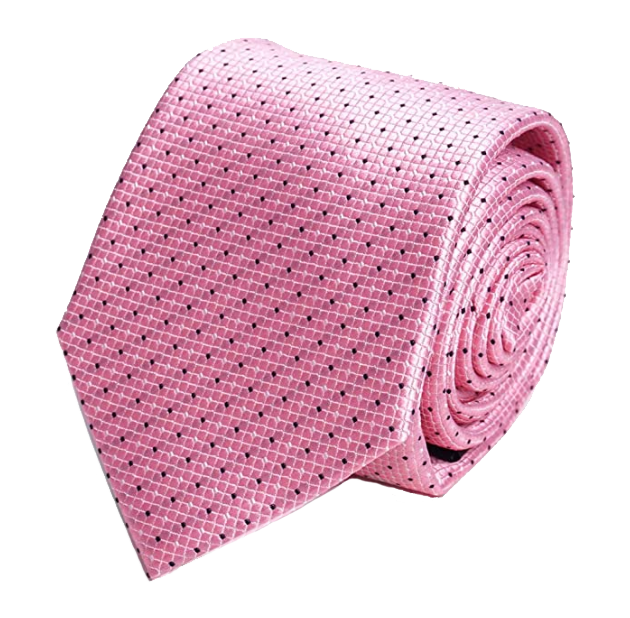 Pink dotted tie by Laurant Bennet