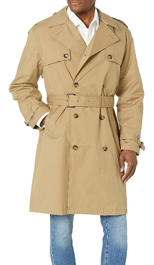 double-breasted khaki trench coat by London Fog