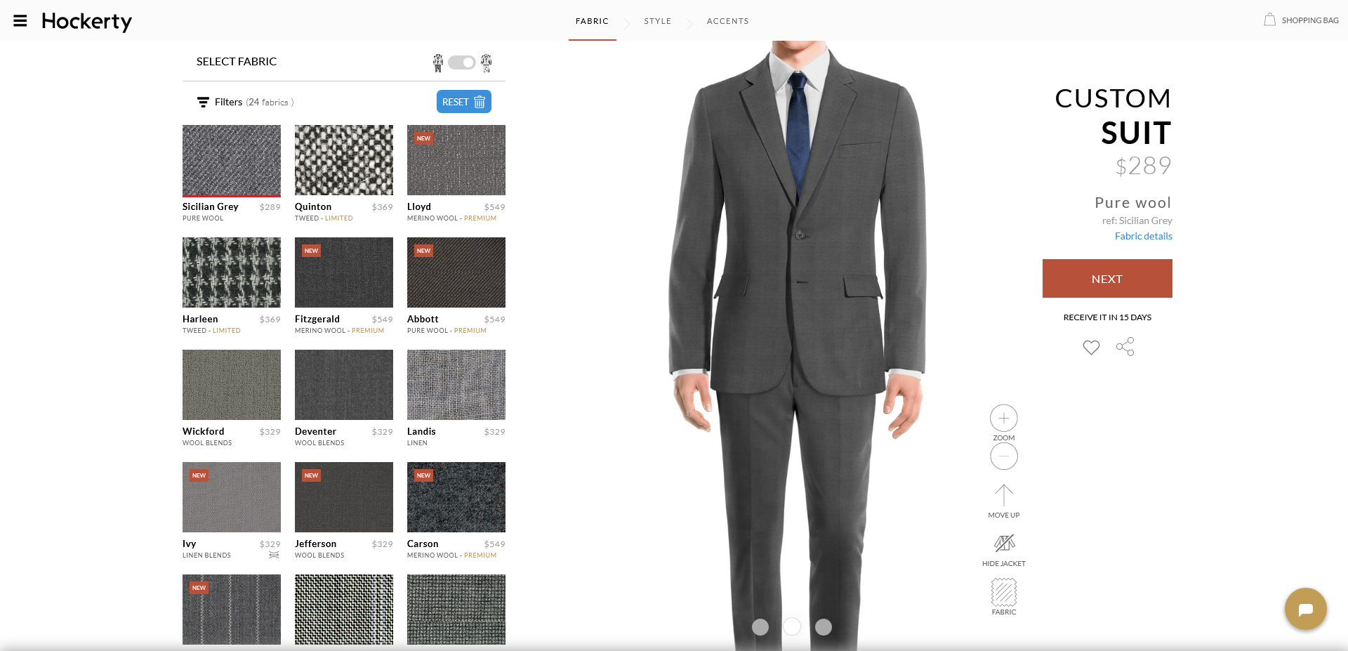sicilian grey: medium-grey suit fabric