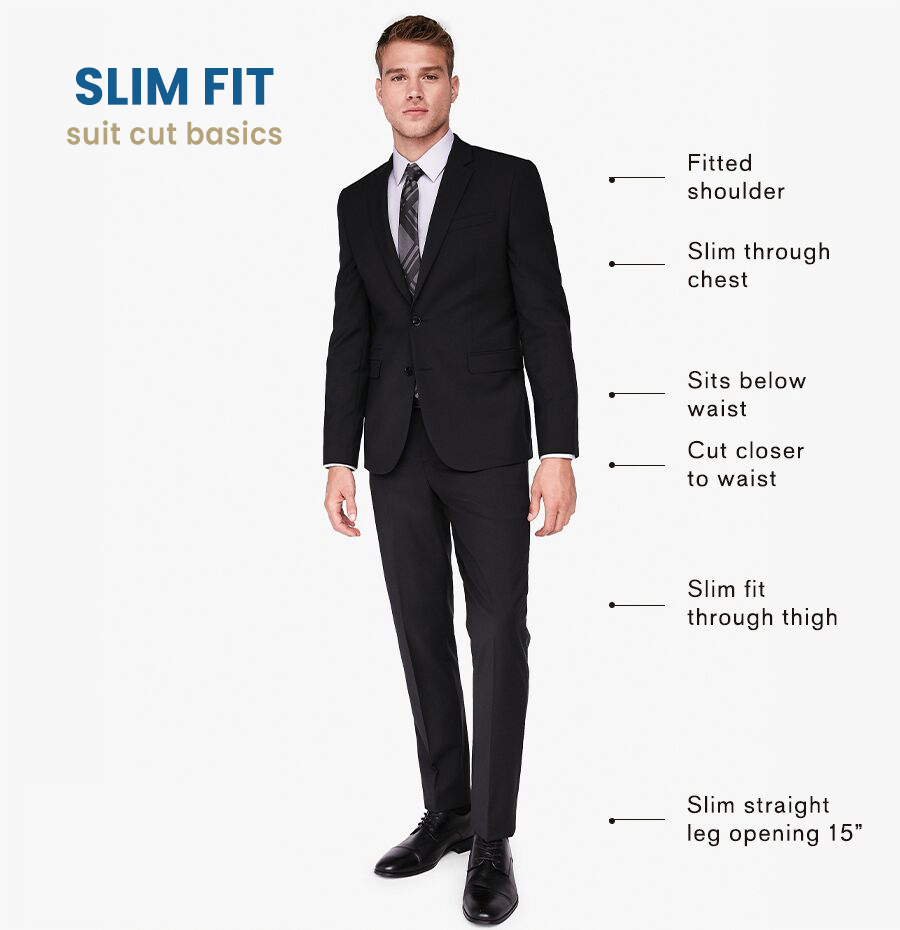 slim fit suit cut type