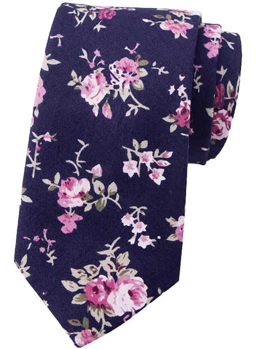 Purple pink floral tie by Spring Notion