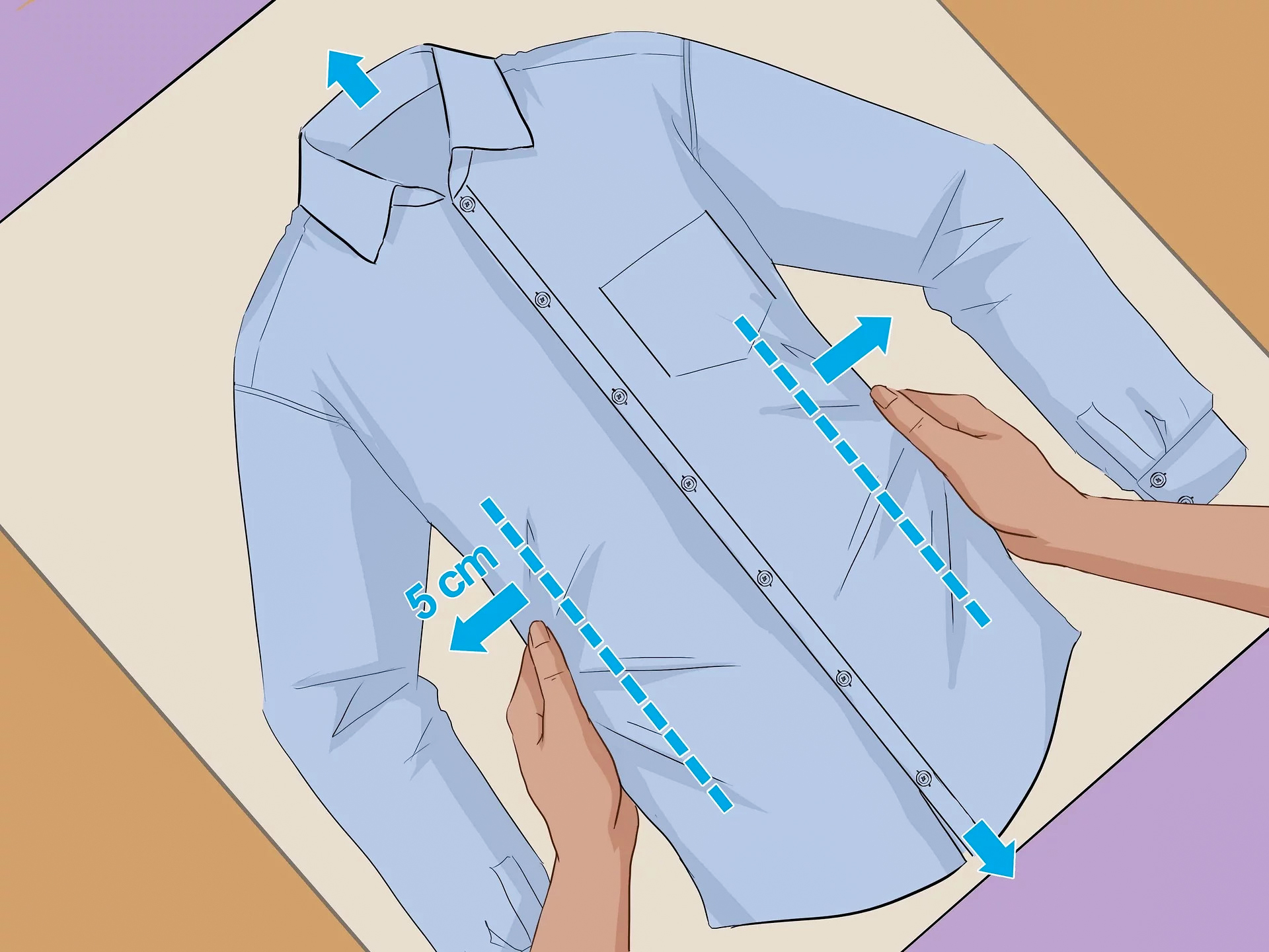 stretching dress shirt on chest and the sides