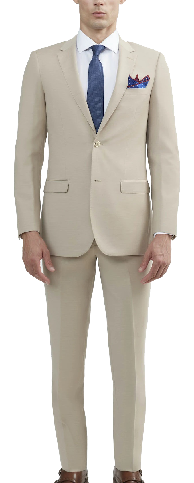Beige suit made of Italian wool by Tomasso Black