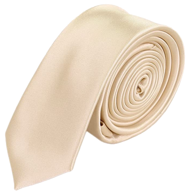 solid beige skinny tie by TrendsBlue